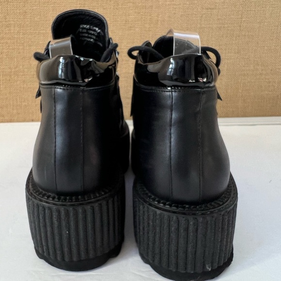 Strange Cvlt Creepers Black Super Kreep Platform Shoes Size 10 - Picture 7 of 15
